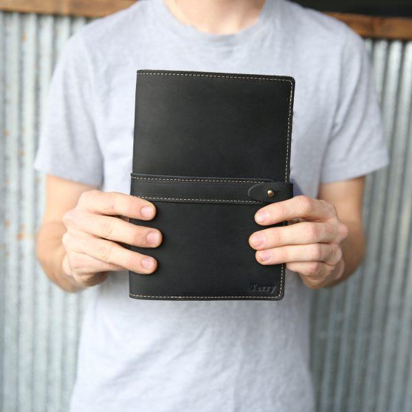 Your Logo + Our Leather - The Inventor Fine Leather A5 Moleskine Journal Diary - Custom Logo and Corporate Gifting