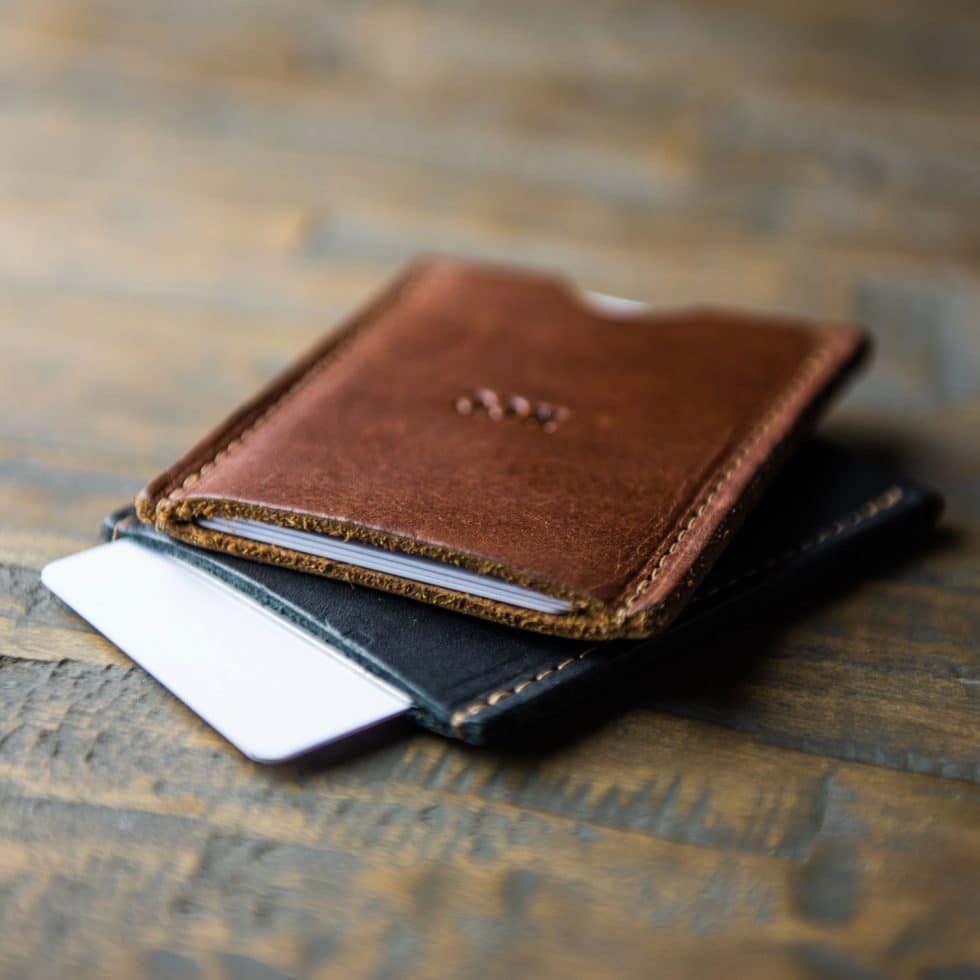 Slim Leather Card Holder Minimalist Leather Wallet for Men 6