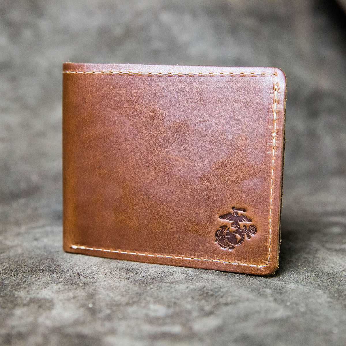 The Officially Licensed Marine Corps Big Dixie Fine Leather BiFold Wallet