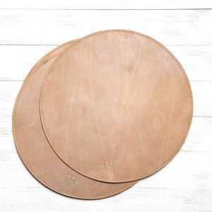 Recycled Leather Placemat Round – Kier Design Interiors