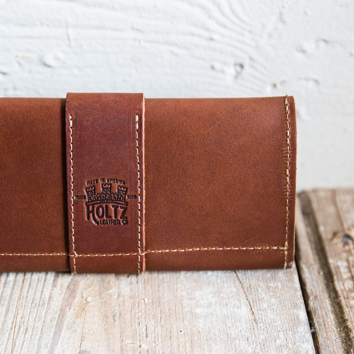 The Kelsey Fine Leather Pocketbook Wallet Large Checkbook Cover