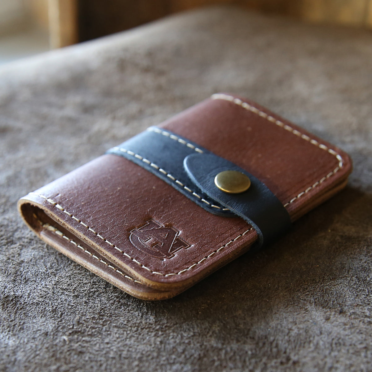 The Officially Licensed Auburn Doolittle Fine Leather Snap Closure Wallet BiFold