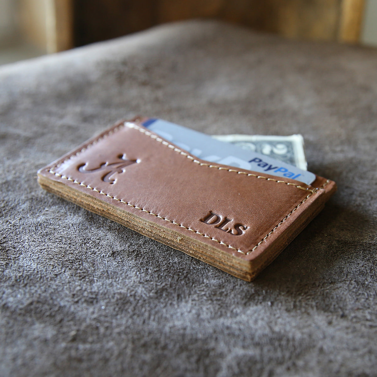 The Officially Licensed Alabama Vernon Fine Leather Front Pocket Card Holder Wallet