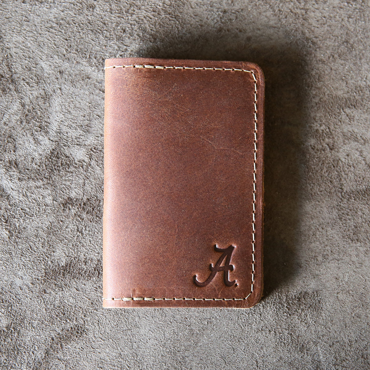 The Officially Licensed Alabama Vincent Fine Leather Business Card Holder Wallet BiFold