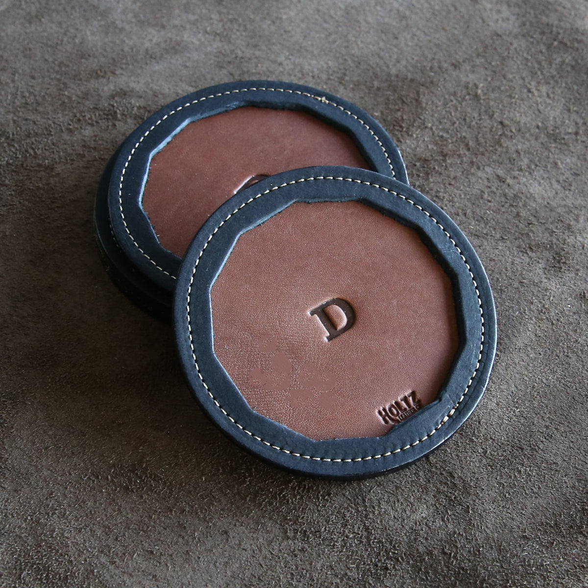 The Tavern Personalized Fine Leather Coaster Set of 4 Coasters