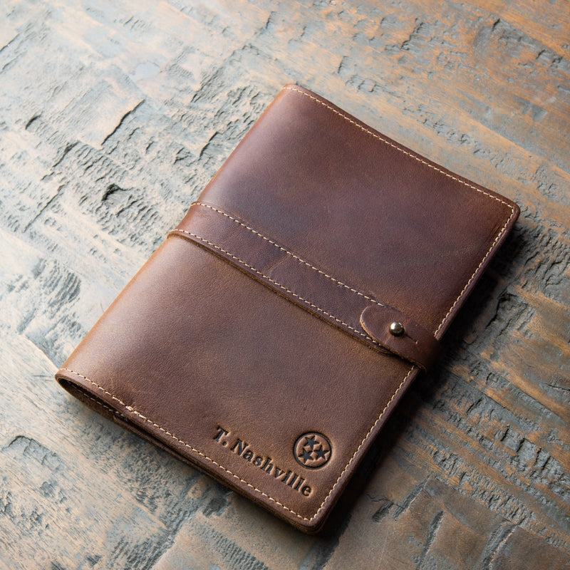 The Tennessee Inventor Personalized Fine Leather A5 Moleskine Journal Diary with Tennessee Logo