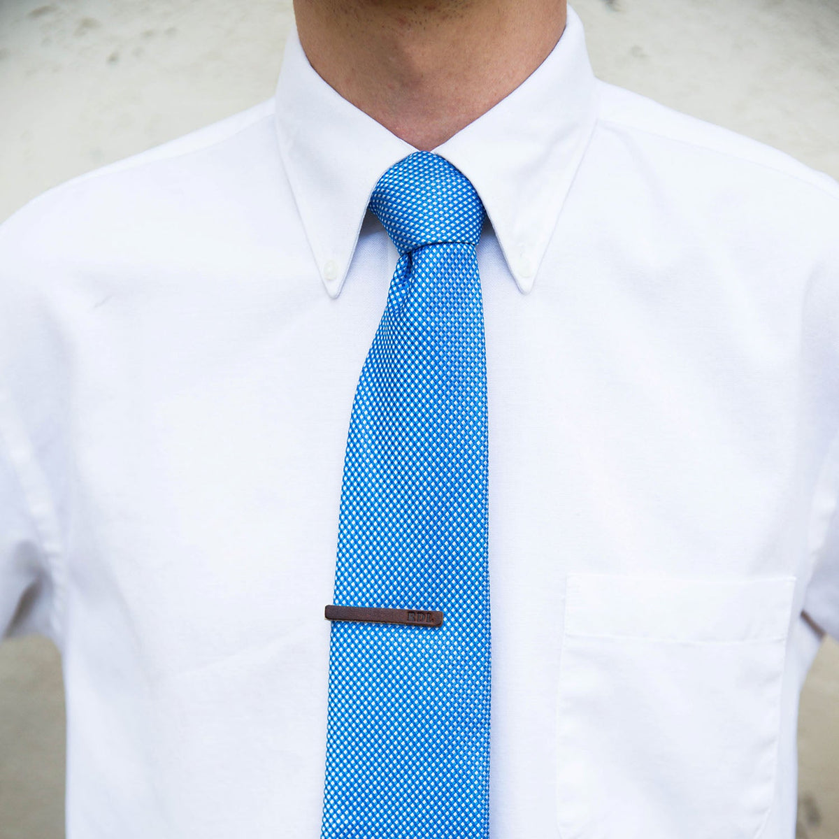 The Million Dollar Man - Personalized Leather Cufflinks and Tie Bar Groomsmen Gift Set