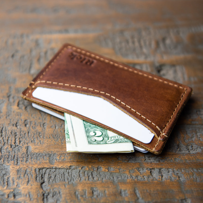 The Vernon Fine Leather Front Pocket Card Holder Wallet