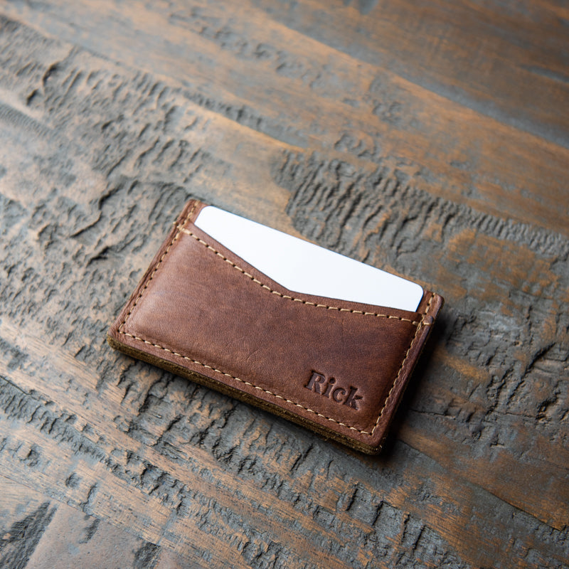 The Vernon Fine Leather Front Pocket Card Holder Wallet