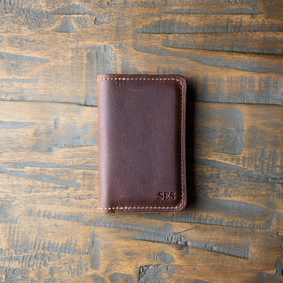 The Vincent Fine Leather Business Card Holder Wallet BiFold