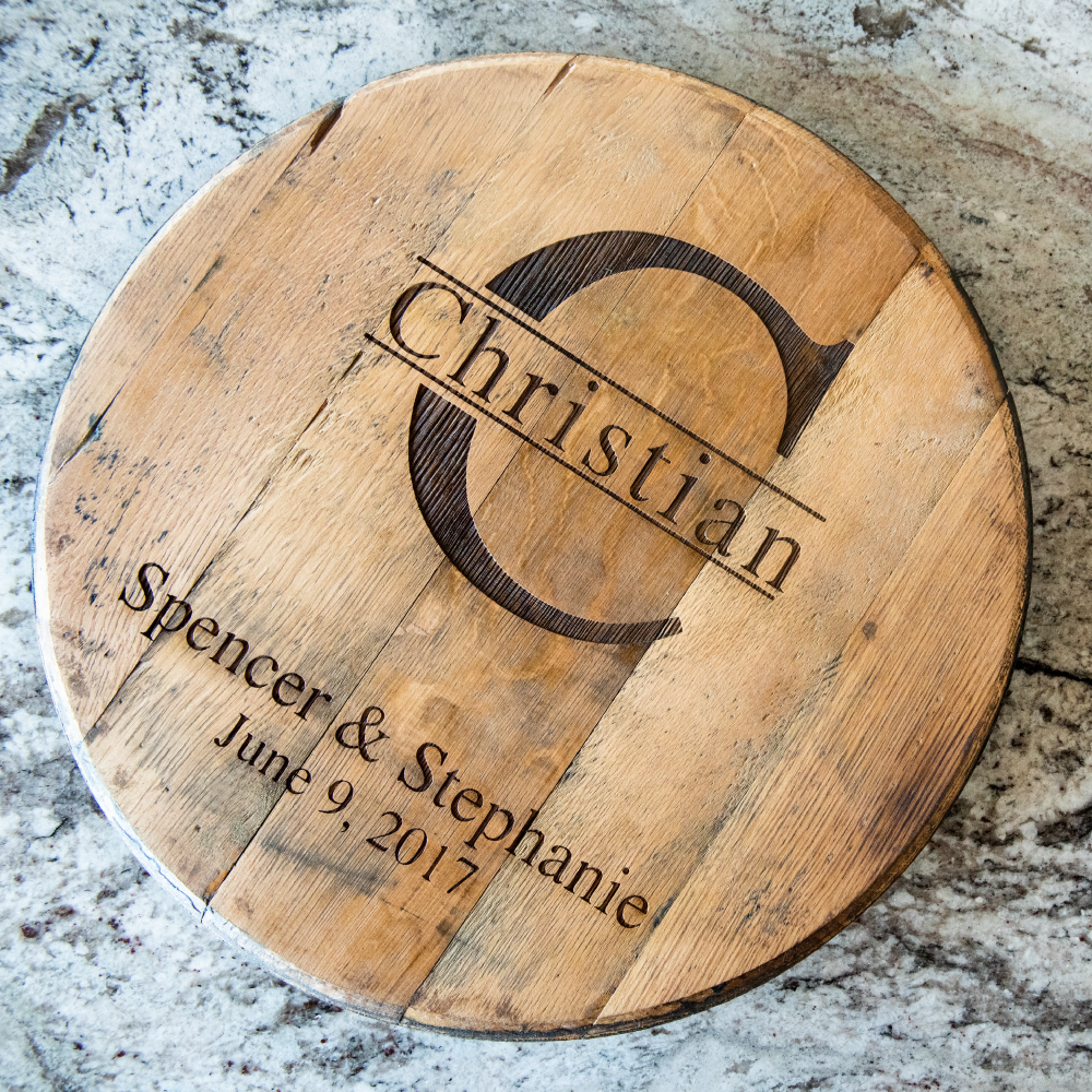 Corporate Custom Logo Tennessee Whiskey Barrel Head Wood Sign Put Your Logo on it