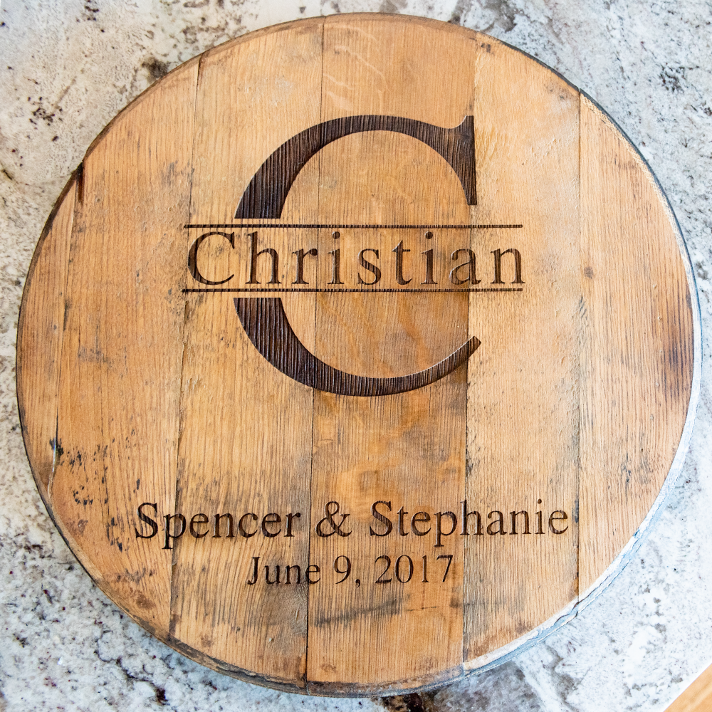 Corporate Custom Logo Tennessee Whiskey Barrel Head Wood Sign Put Your Logo on it