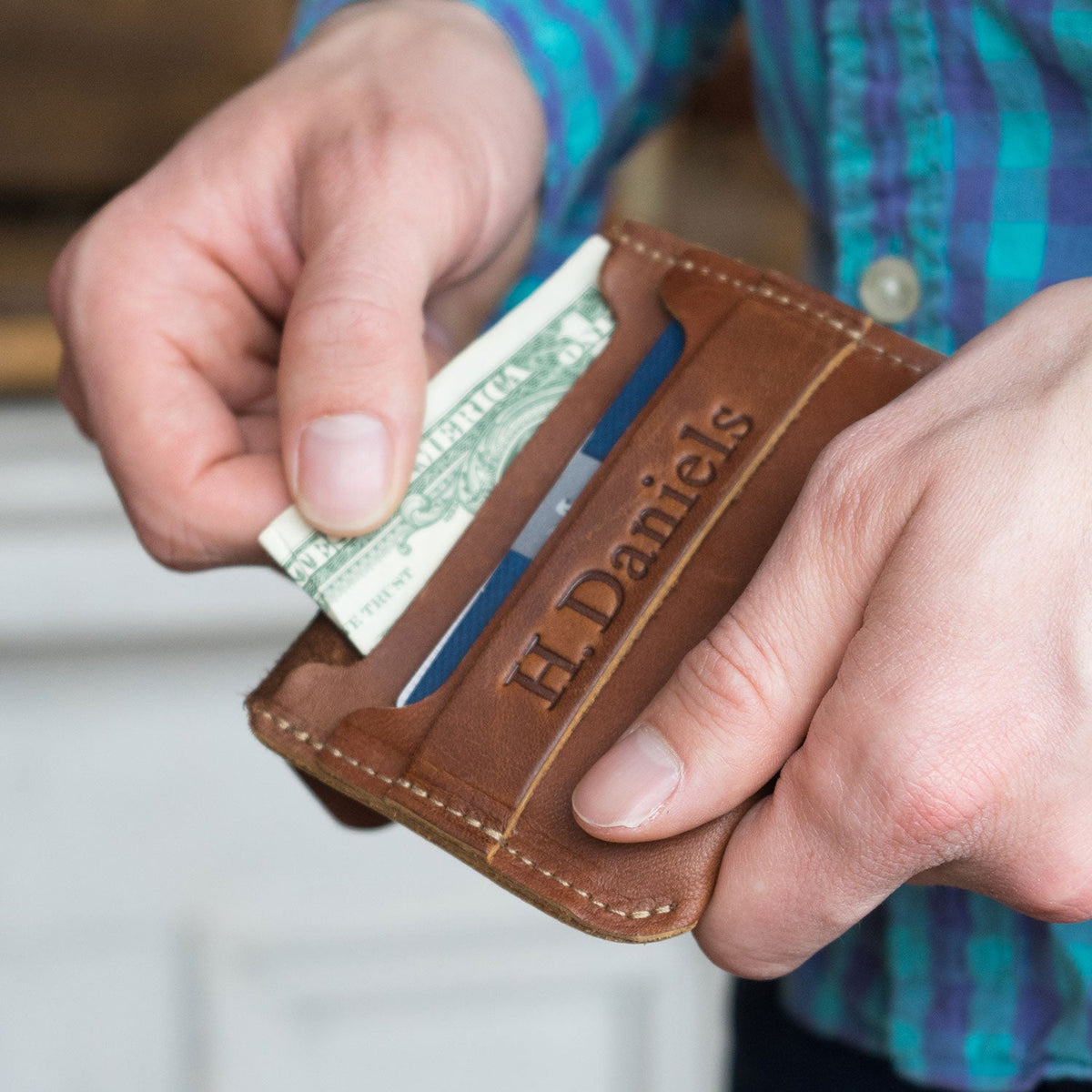 No. 3 Babe Ruth – Personalized Leather Front Pocket Wallet