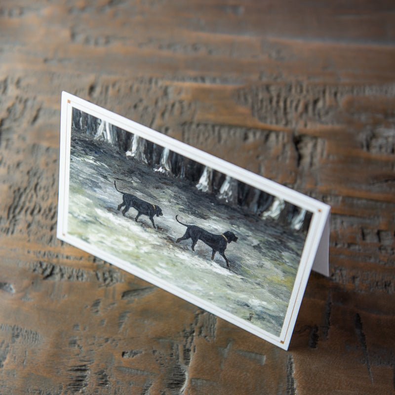 Coonhound Pair Stationery Set Of 4 By Madison Holtz Butler - Holtz Leather