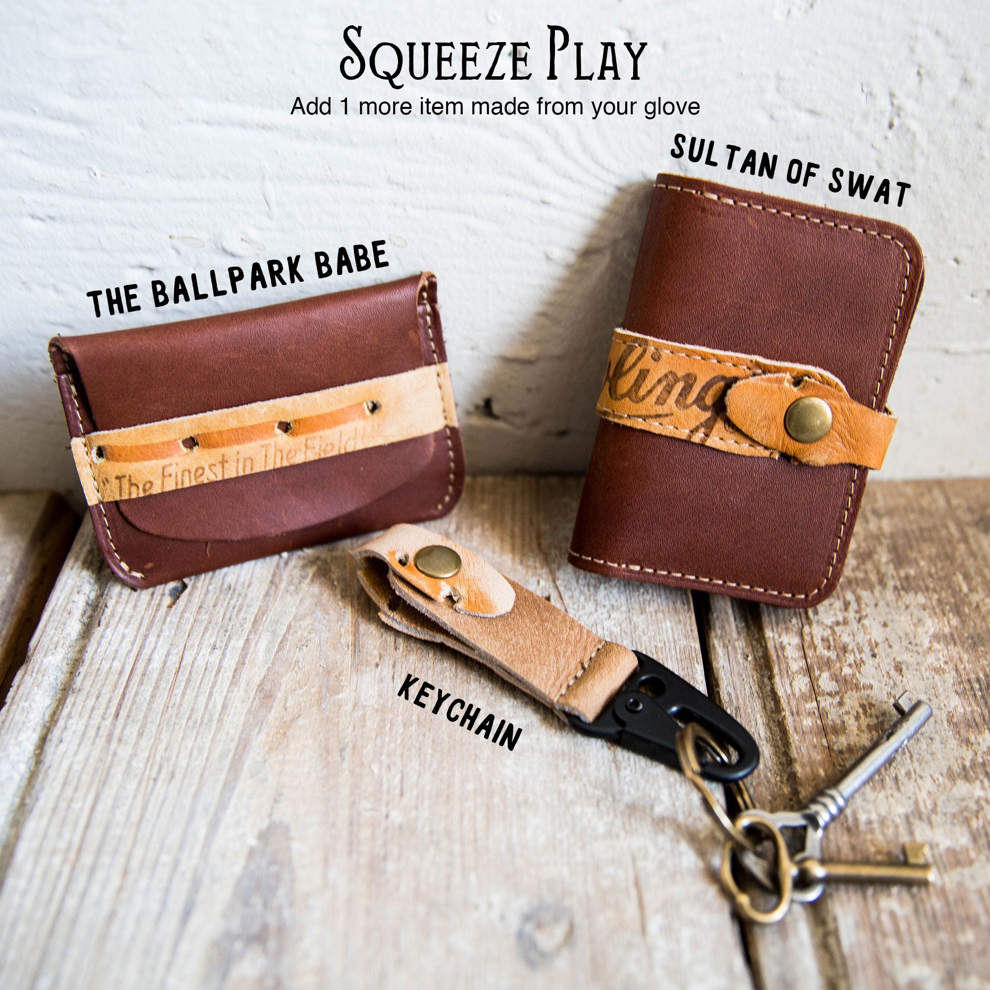 Custom Glove Wallet ~ Made from YOUR Baseball Glove! - Holtz Leather