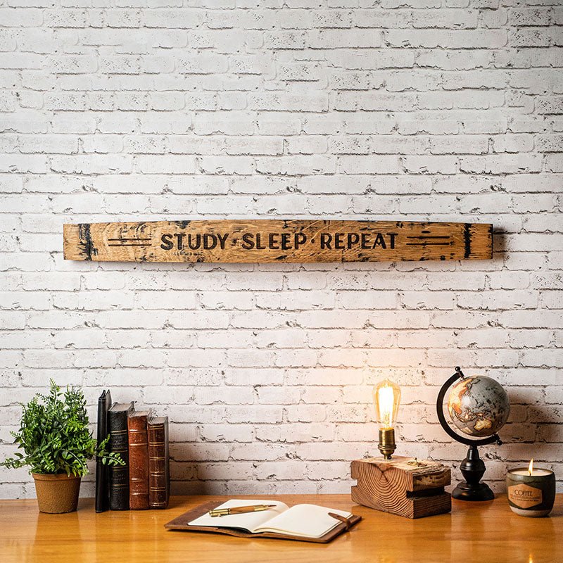 Custom Message Sign From Tennessee Whiskey Barrel Stave - Wall Art - Holtz Leather