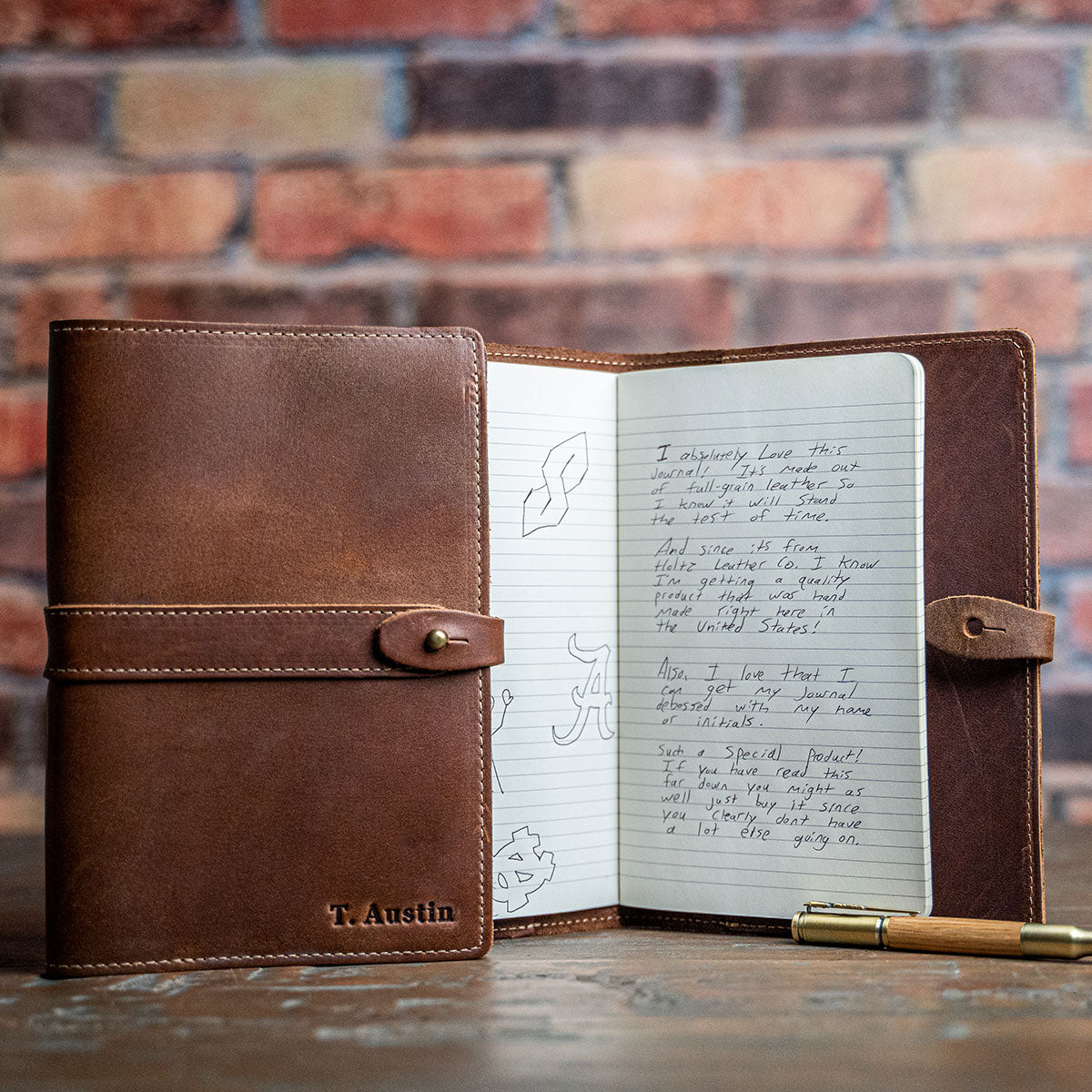 The Quiet Man Personalized Fine Leather Journal Gift for Groomsmen