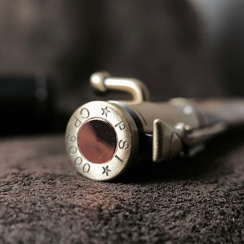 Hand - Turned Rose Wood .30 Caliber Bolt Action Pen + Pen Sleeve - Holtz Leather