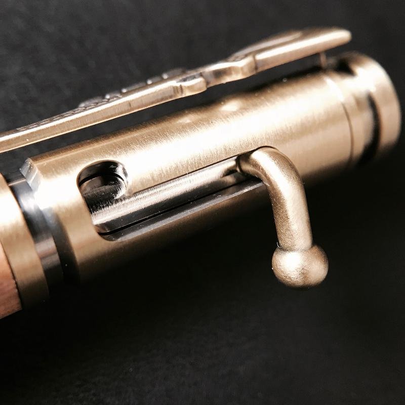 Hand - Turned Rose Wood .30 Caliber Bolt Action Pen + Pen Sleeve - Holtz Leather