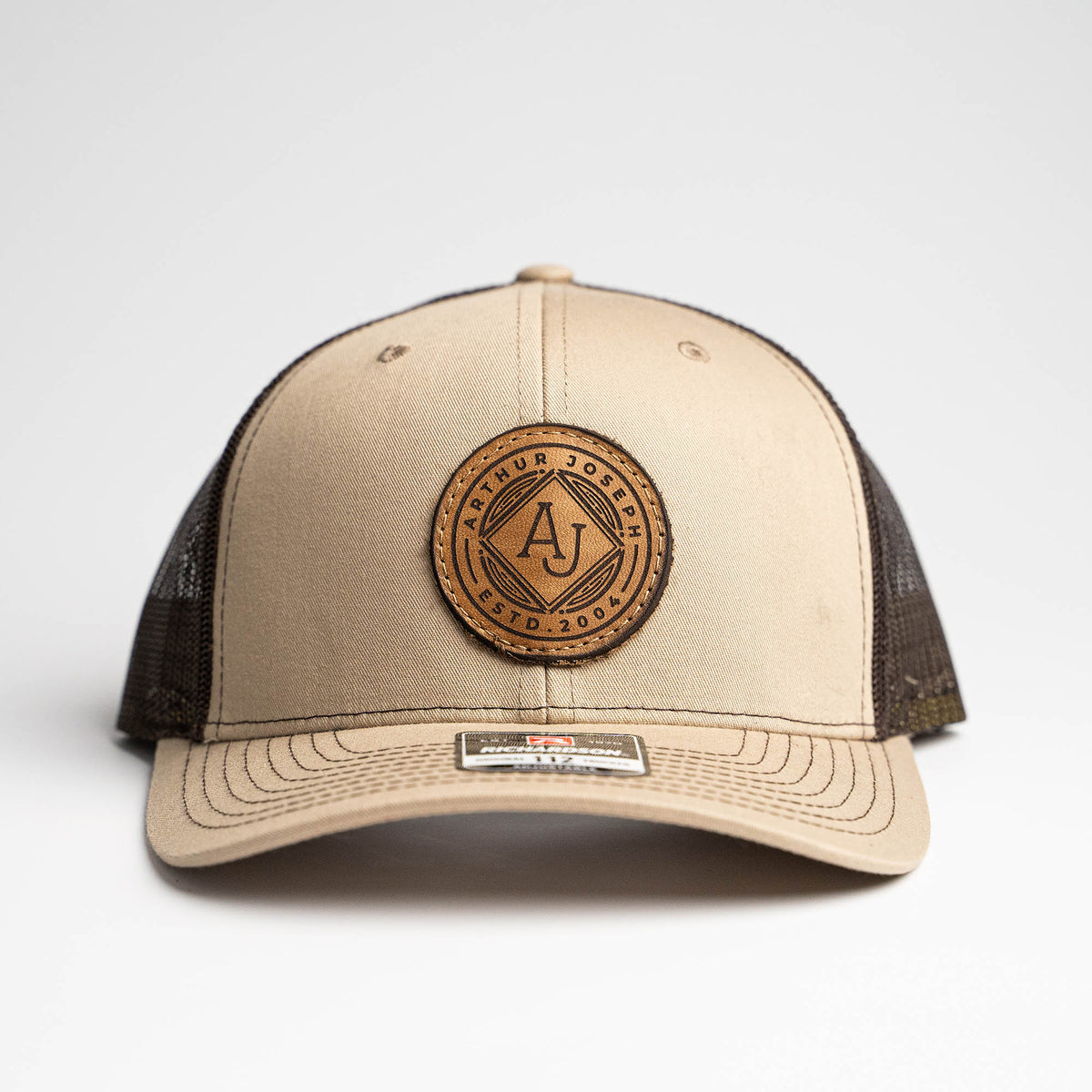 Men's Custom Leather Patch Hat - Your Logo or Design