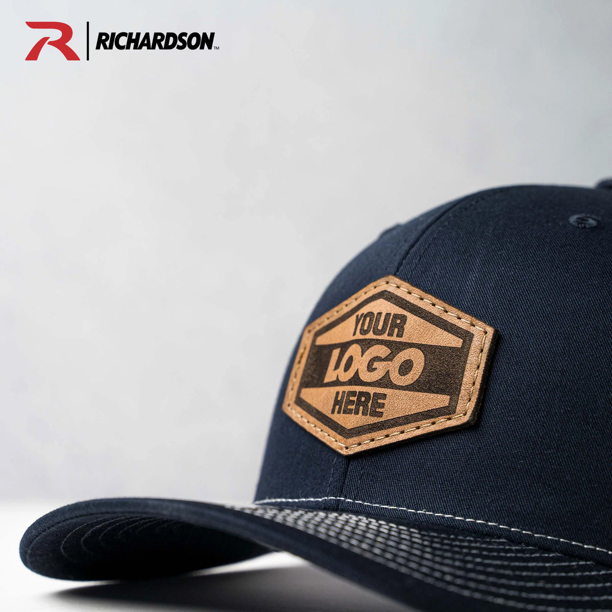 Richardson 112 Camo Collection Leather Patch Custom Trucker Hat + Your Logo  – PG HAT COMPANY