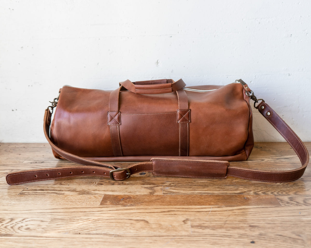 Your Logo + Our Leather - The Vintage Overnighter Bag Personalized Fine Leather Overnight Bag - Custom Logo and Corporate Gifting