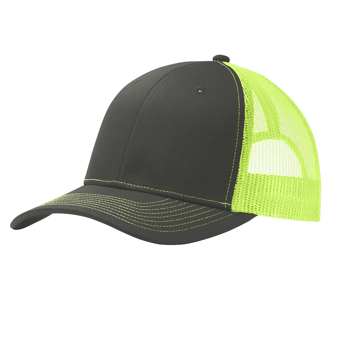 Port Authority C112 Custom Trucker Leather Patch Hat with YOUR LOGO – Customized