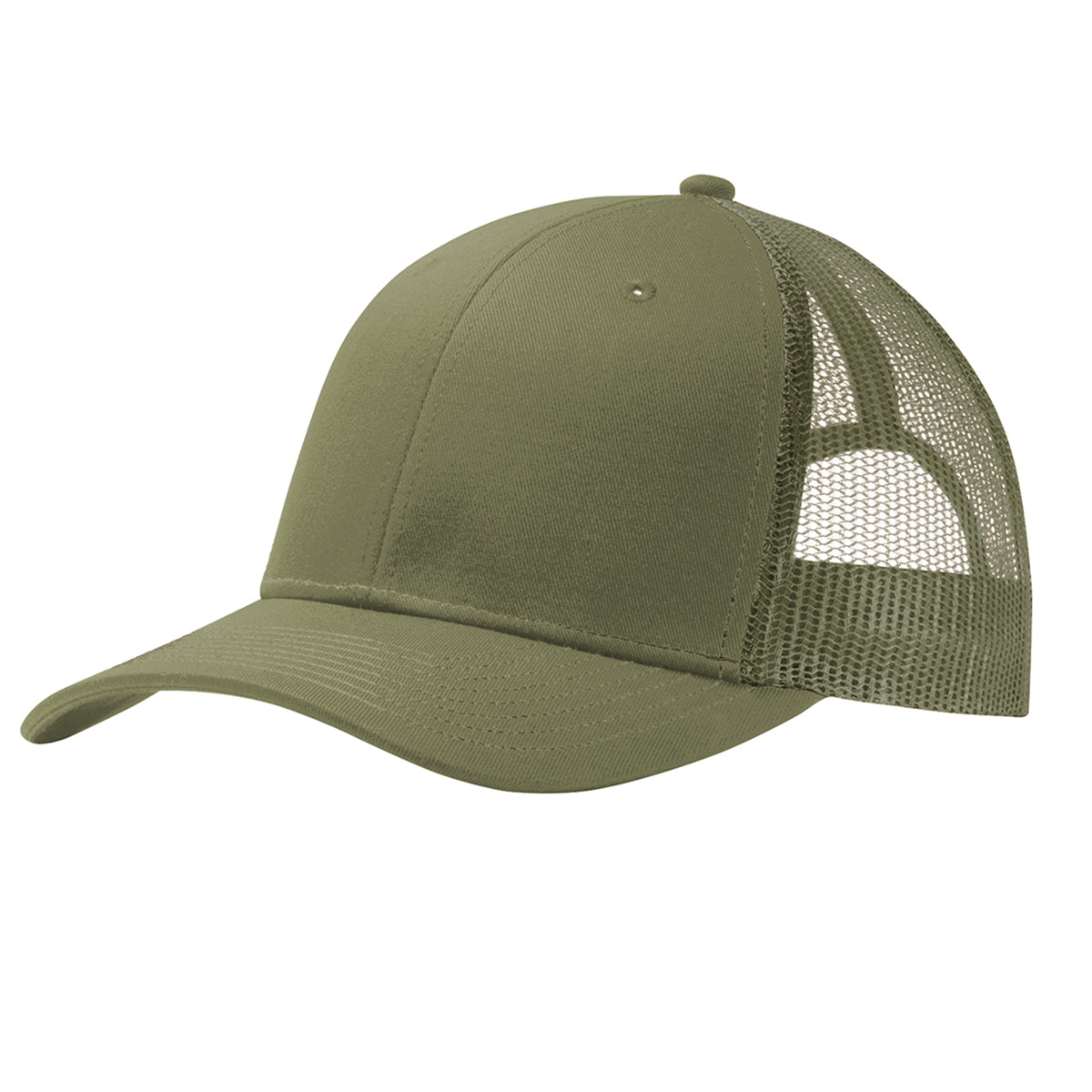 Port Authority C112 Custom Trucker Leather Patch Hat with YOUR LOGO – Customized