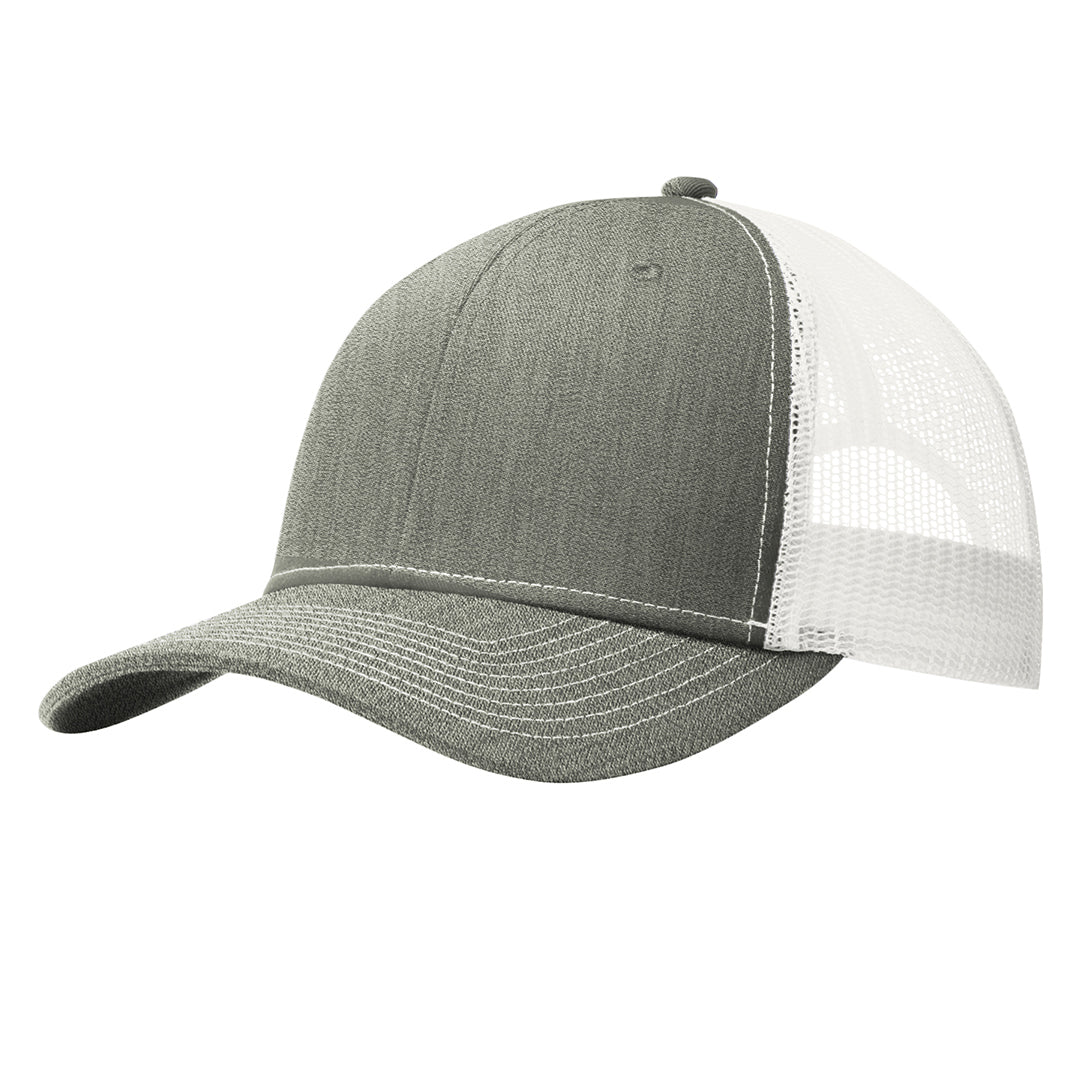Port Authority C112 Custom Trucker Leather Patch Hat with YOUR LOGO – Customized