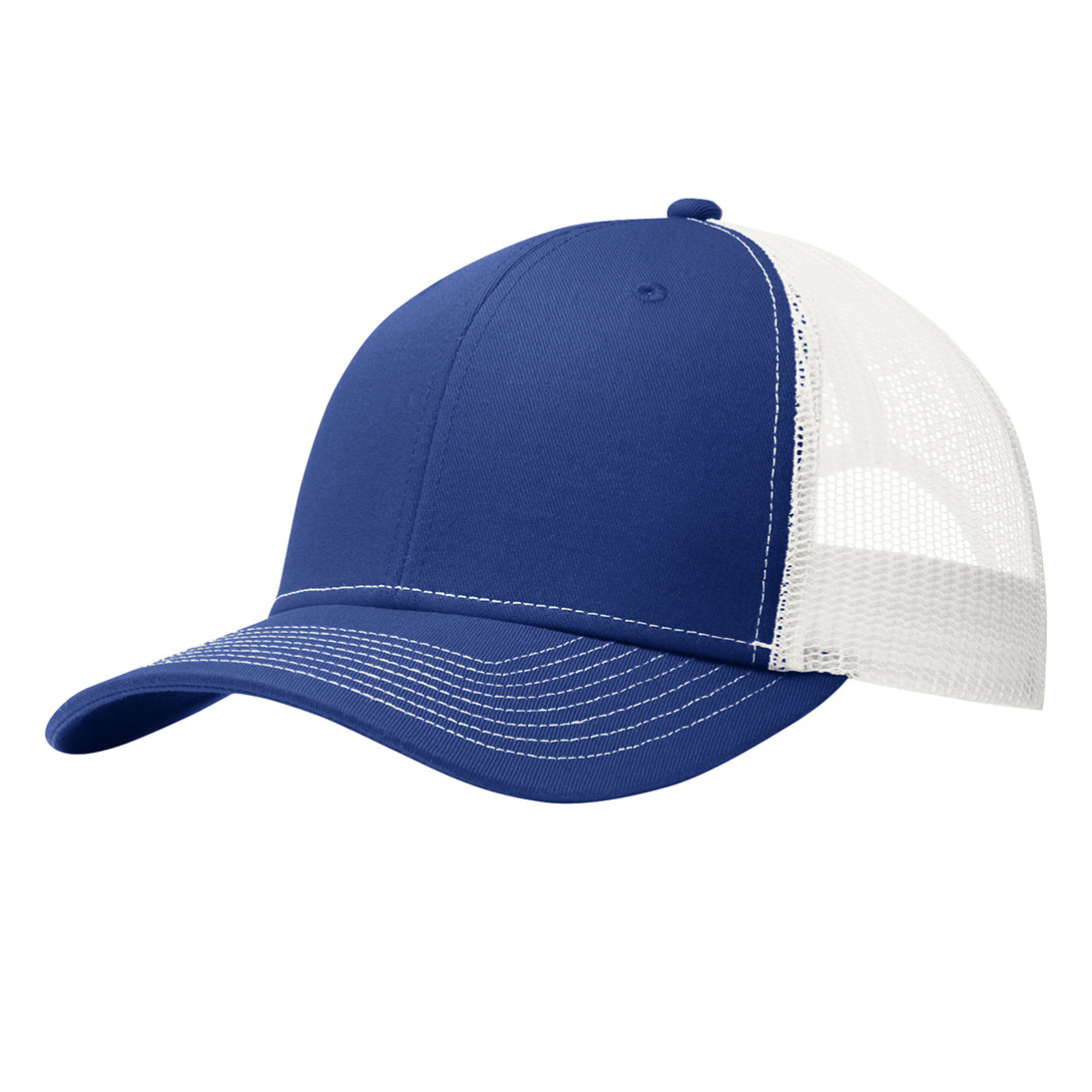 Port Authority C112 Custom Trucker Leather Patch Hat with YOUR LOGO – Customized