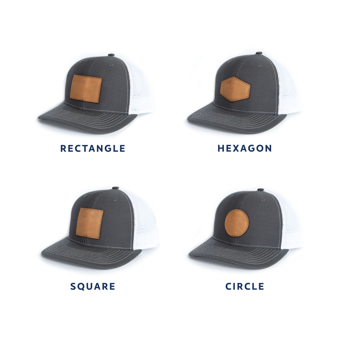 OTTO Youth Baseball Cap with Mesh Back Panel - Custom Leather Patch Kids Hat