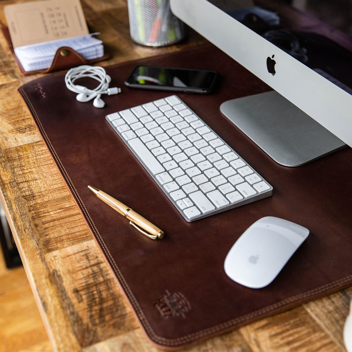 The Executive Personalized Leather Desk Mat Desk Pad Plotter
