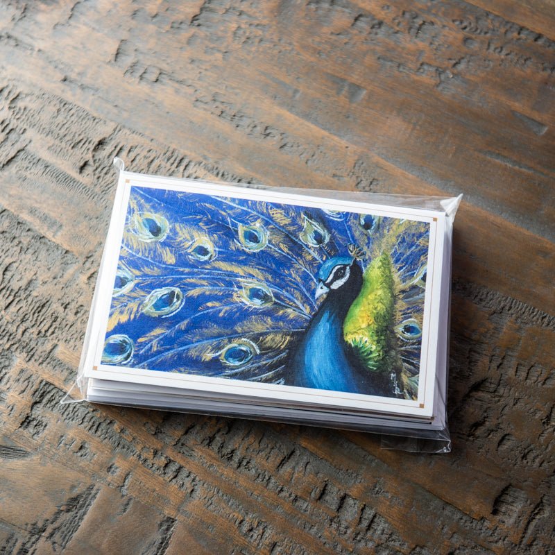 Peacock Stationery Set Of 4 By Madison Holtz Butler - Holtz Leather