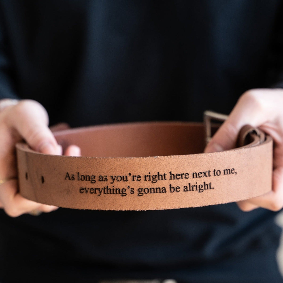 Personalized Bridle Leather Men's Casual Belt – Rounded Nickel or Brass Buckle - Holtz Leather