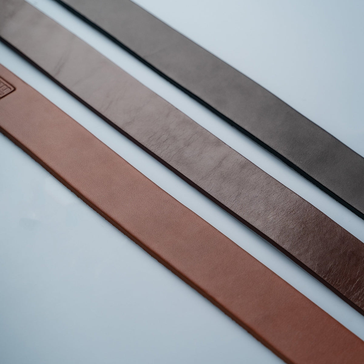 Personalized Bridle Leather Men's Casual Belt – Rounded Nickel or Brass Buckle - Holtz Leather