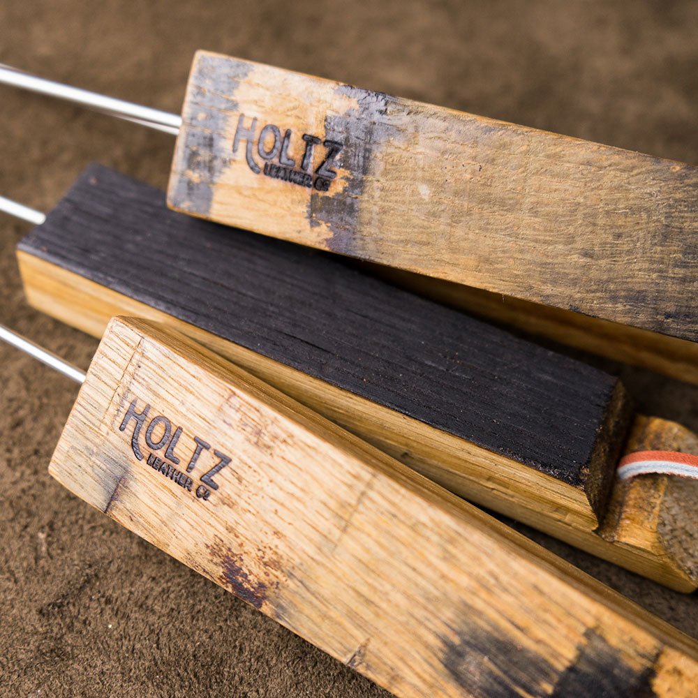 Set of 4 Tennessee Whiskey Barrel Marshmallow Hot Dog Roasting Sticks - Holtz Leather