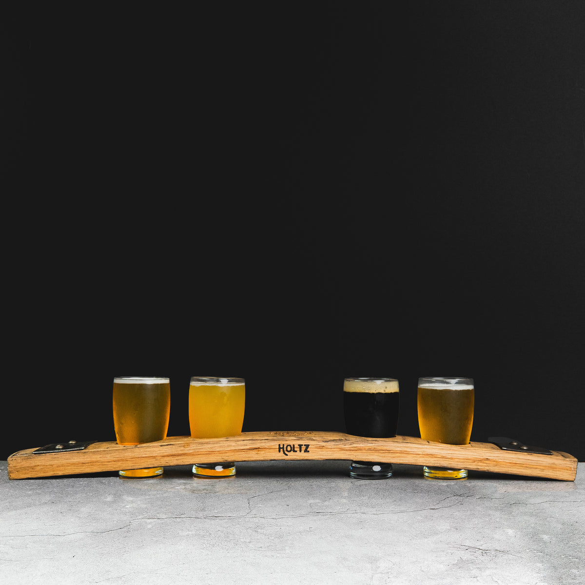 Personalized Beer Flight from Tennessee Whiskey Barrel Stave Barware