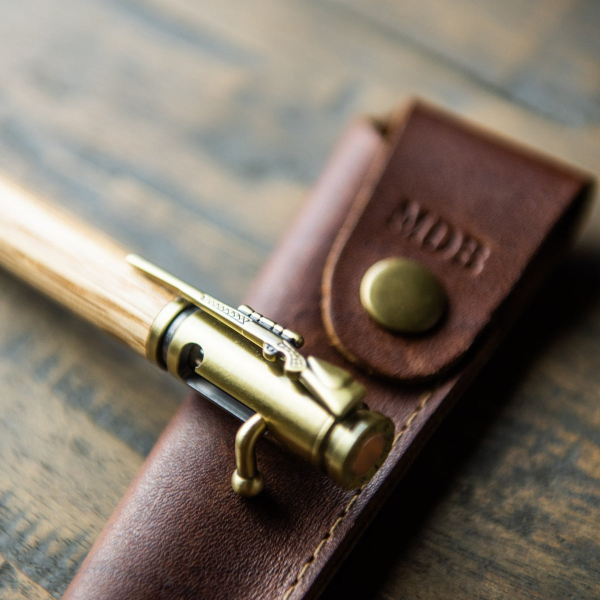 Tennessee Whiskey Barrel .30 Caliber Bolt Action Pen + Pen Sleeve - Holtz Leather