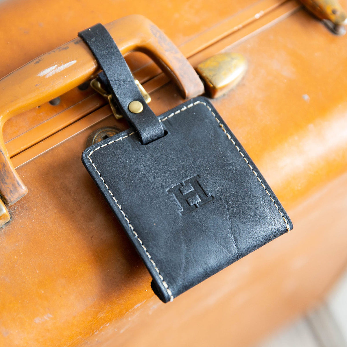The Adventurer Fine Leather Luggage Tag - Holtz Leather