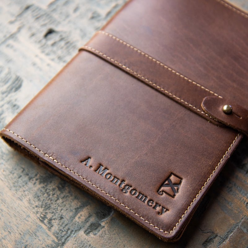 The Alabama Inventor Personalized Fine Leather A5 Moleskine Journal Diary with Alabama Logo - Holtz Leather