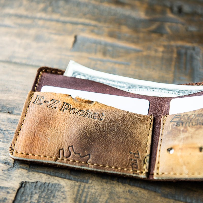 The Behemoth of Bust ~ VINTAGE BASEBALL GLOVE BIFOLD WALLET - Holtz Leather