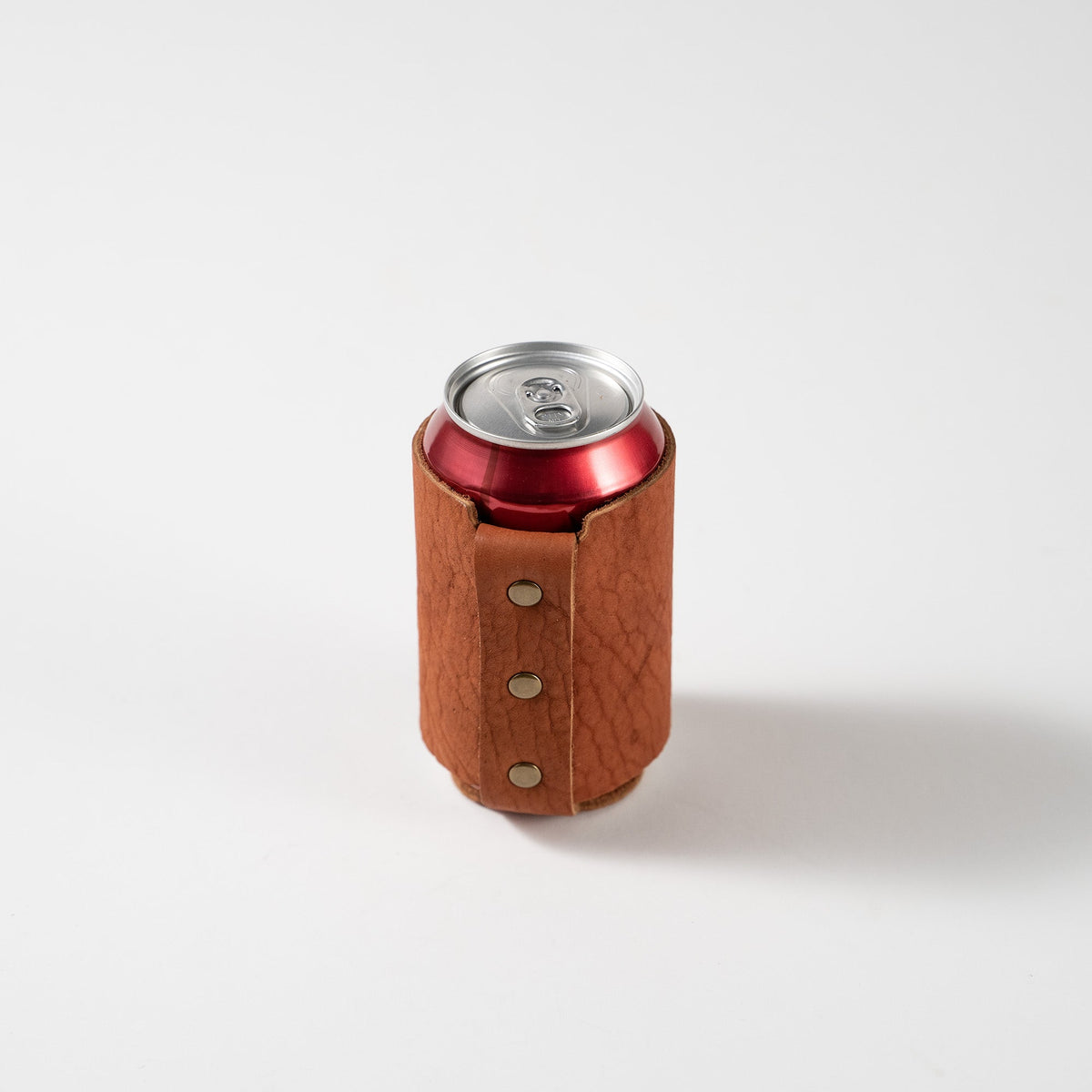 The Blitz Can Coozie - Bison Full - Grain Leather - Holtz Leather