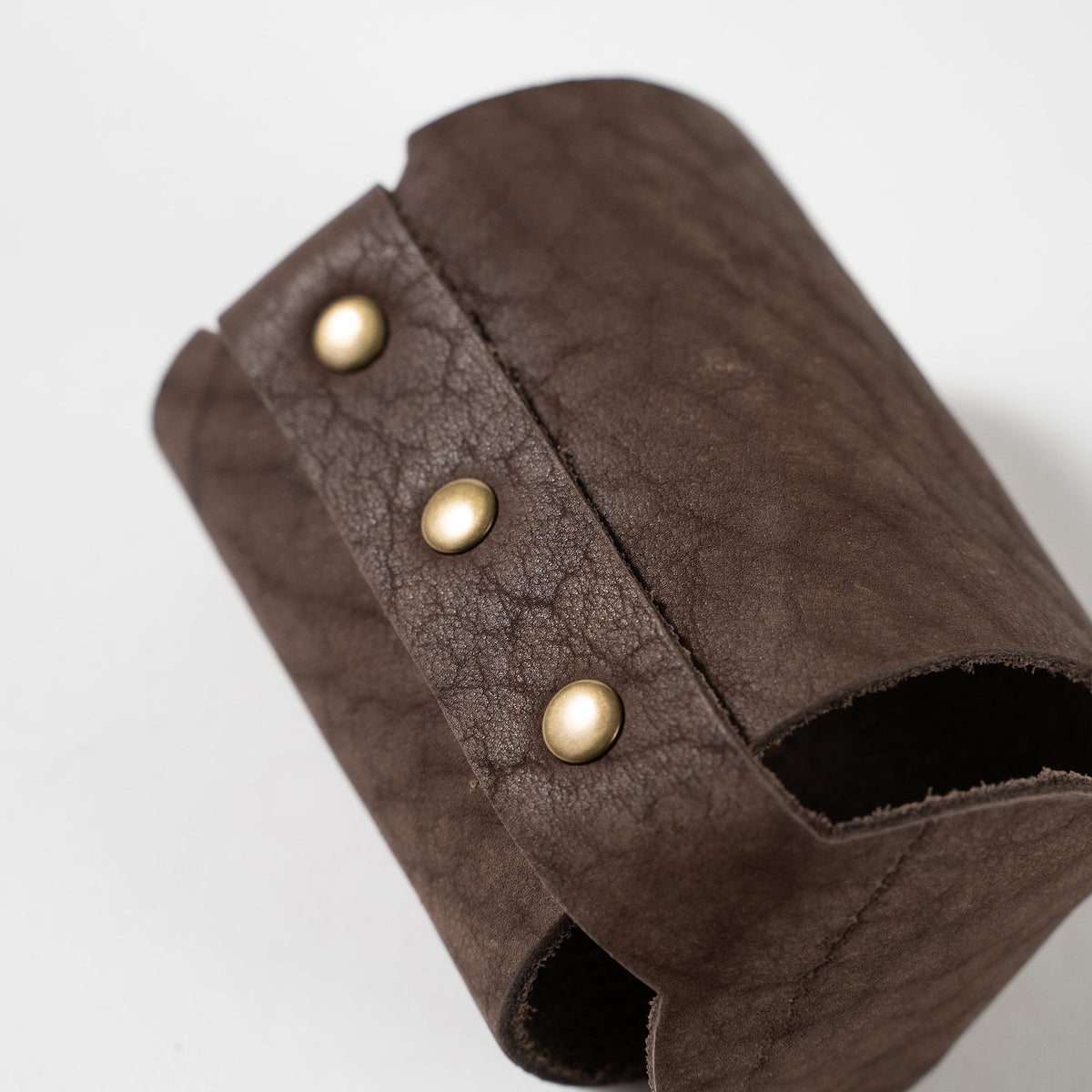 The Blitz Can Coozie - Bison Full - Grain Leather - Holtz Leather