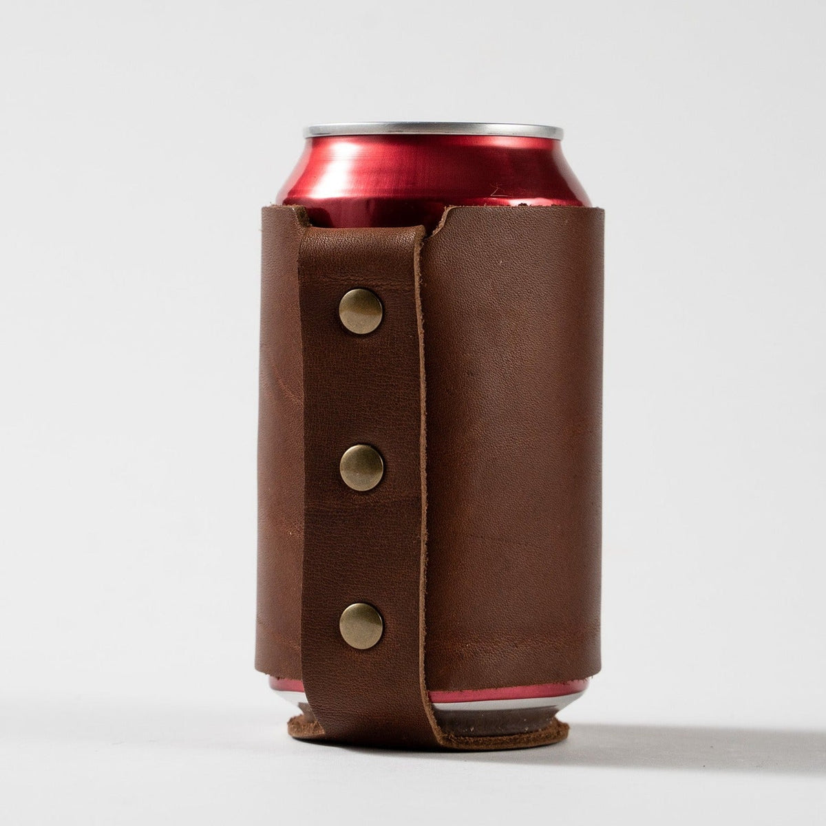 The Blitz Can Coozie - Full - Grain Leather - Holtz Leather