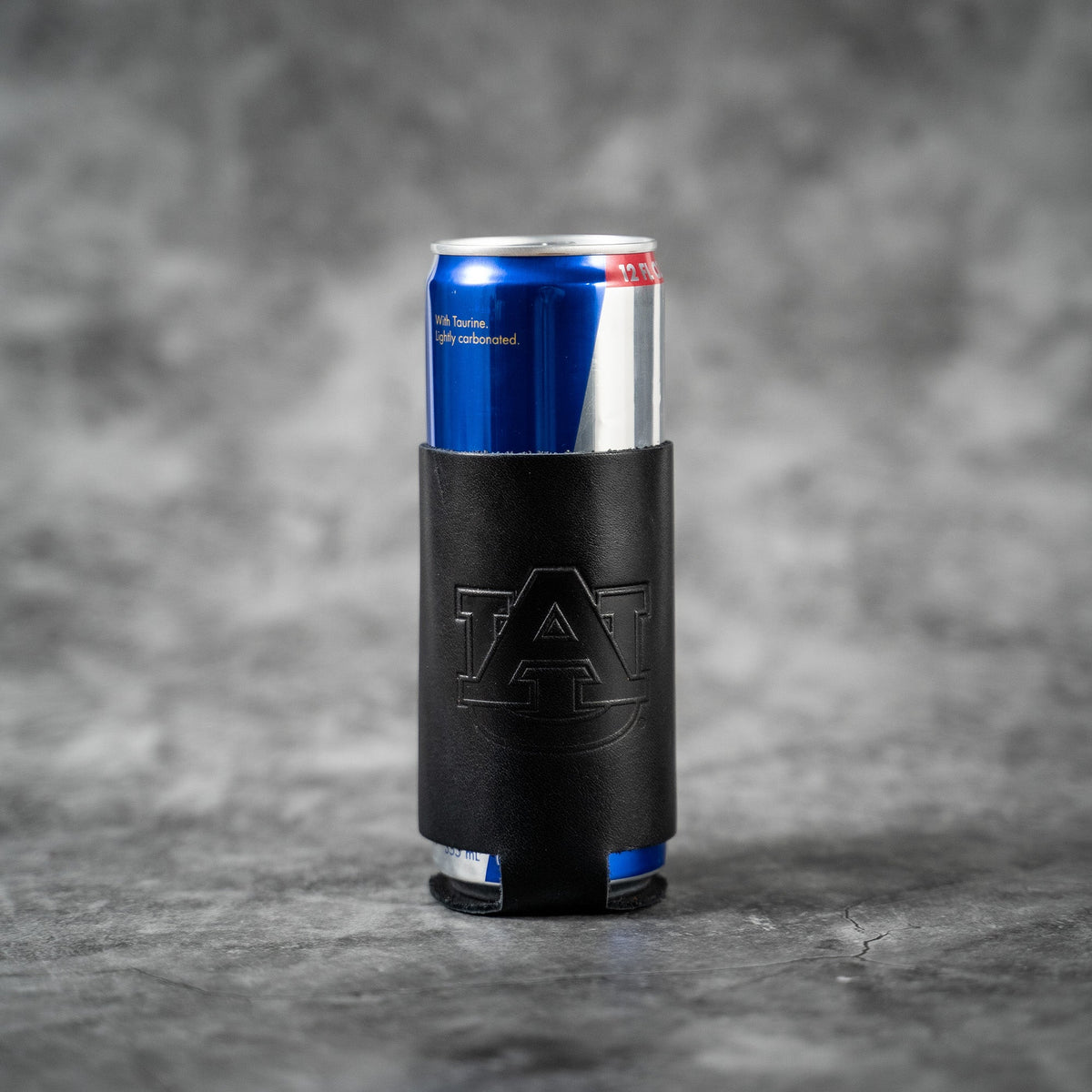 The Blitz Collegiate Can Coozie Alabama & Auburn - Full - Grain Leather - Holtz Leather