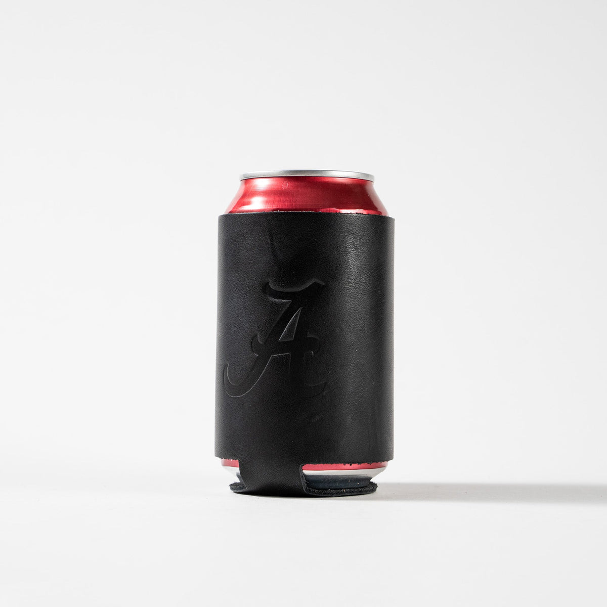 The Blitz Collegiate Can Coozie Alabama & Auburn - Full - Grain Leather - Holtz Leather
