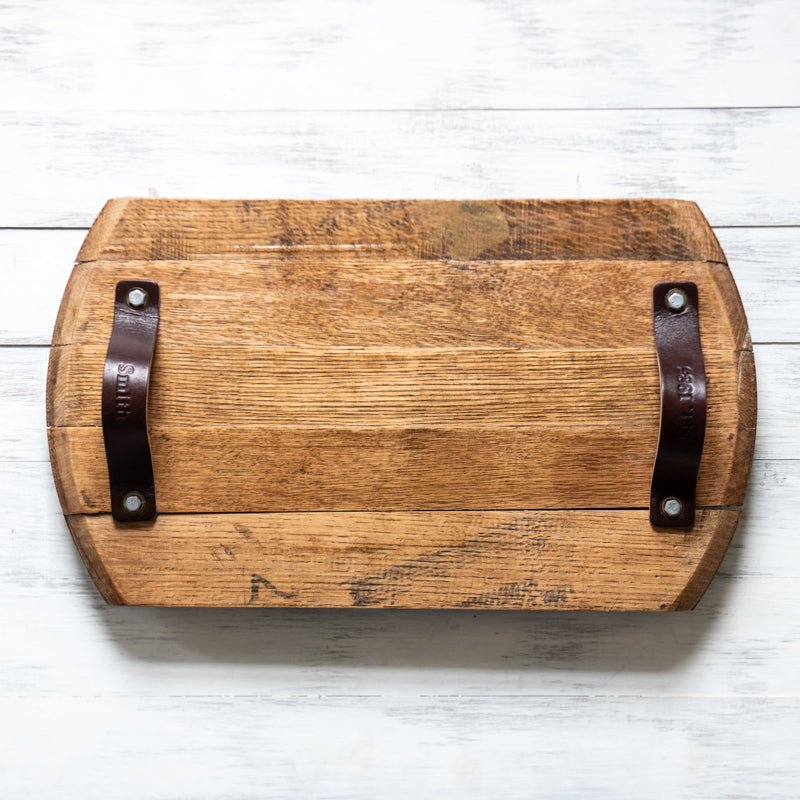 The Butler Tennessee Whiskey Barrel Charcuterie Board Serving Tray - Holtz Leather