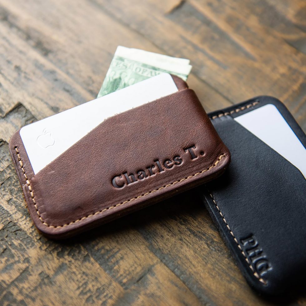 The Charleston Personalized Fine Leather Triple Sleeve Front Pocket Wallet - Holtz Leather