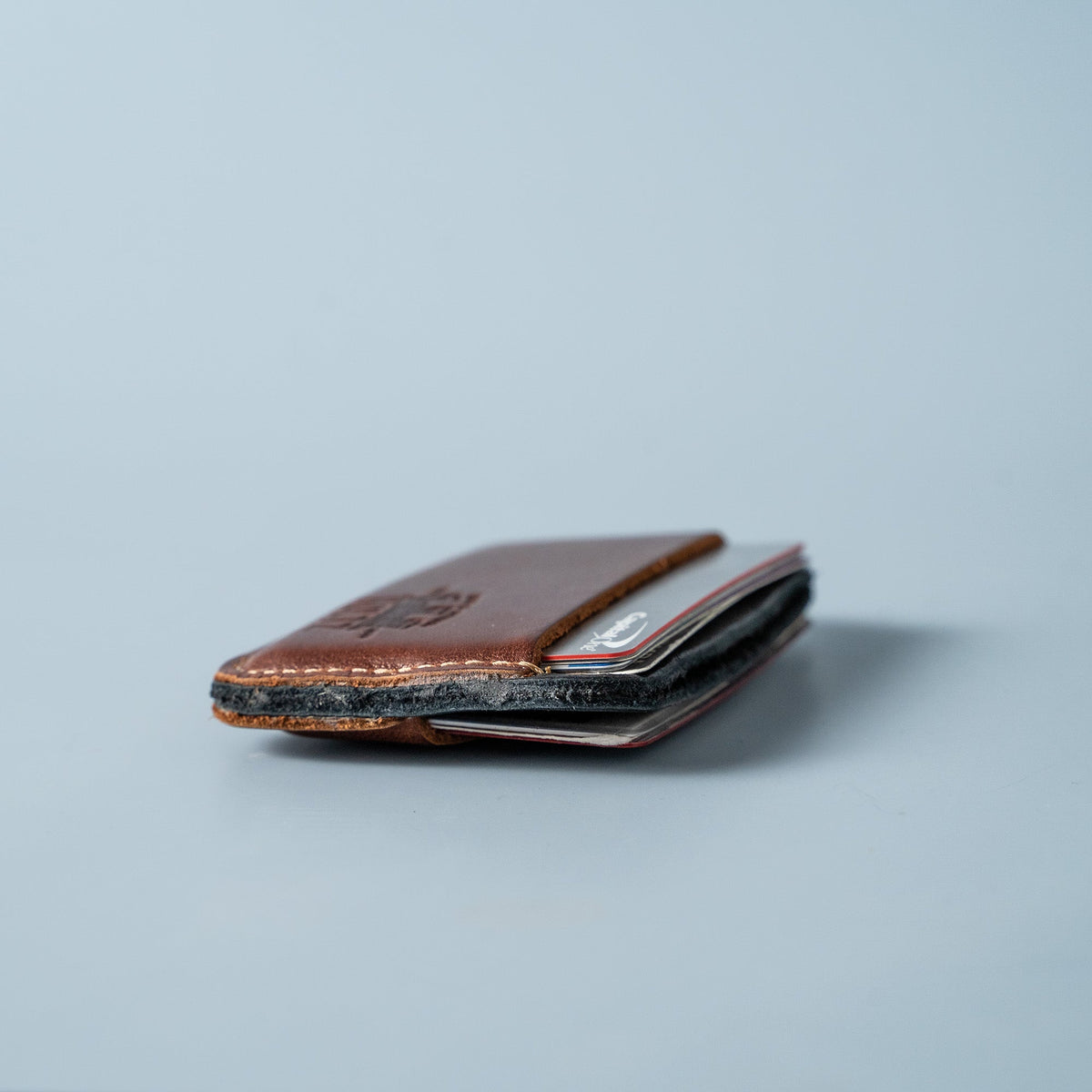 The Charleston Personalized Fine Leather Triple Sleeve Front Pocket Wallet - Holtz Leather