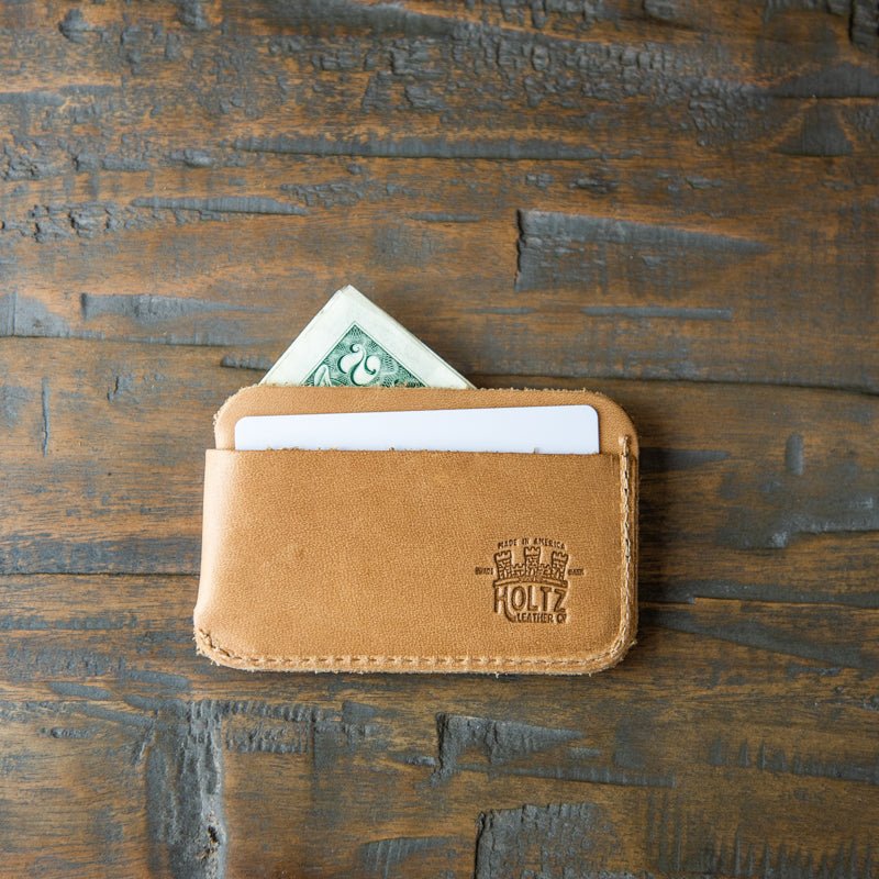 The Charleston Personalized Fine Leather Triple Sleeve Front Pocket Wallet - Holtz Leather
